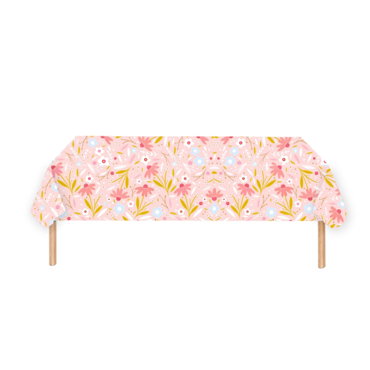 YIWU DAMAI Everyday Entertaining Daisy Daydream Rectangular Paper Table Cover, 47 x 70 Inches, 1 Count 810120717760