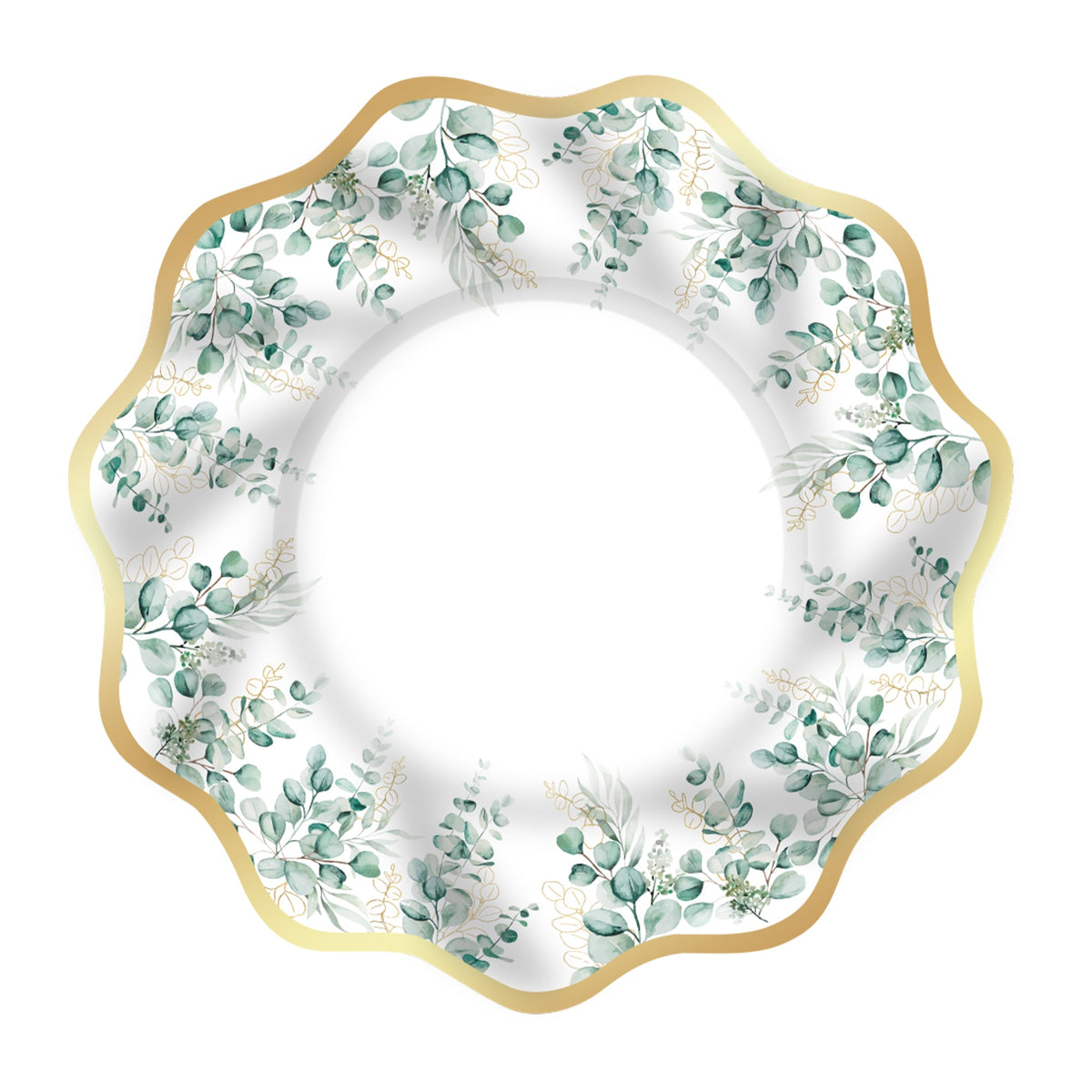 YIWU DAMAI Everyday Entertaining Golden Foliage Large Lunch Paper Plates, 10 Inches, 8 Count 810120719672