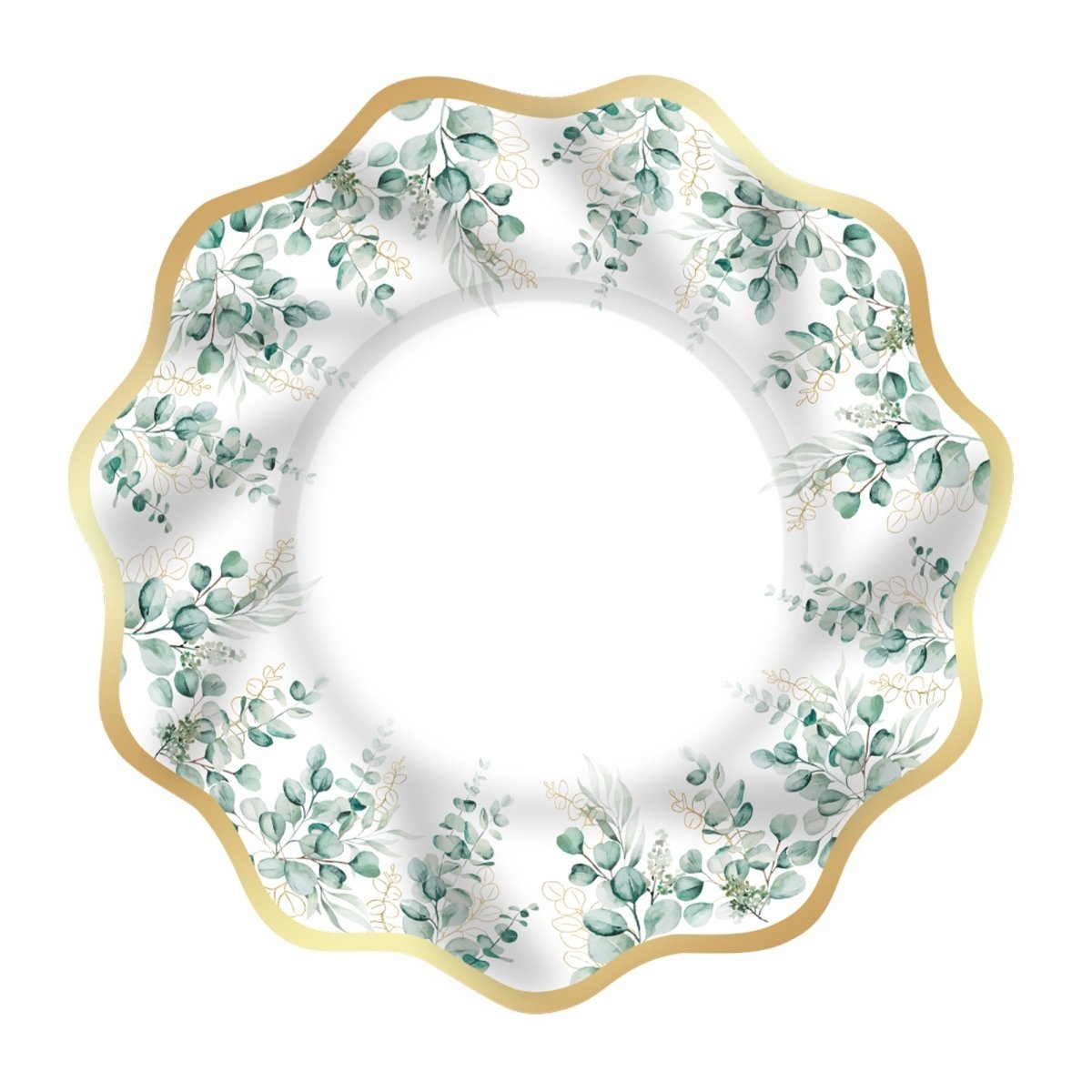 YIWU DAMAI Everyday Entertaining Golden Foliage Large Lunch Paper Plates, 10 Inches, 8 Count 810120719672