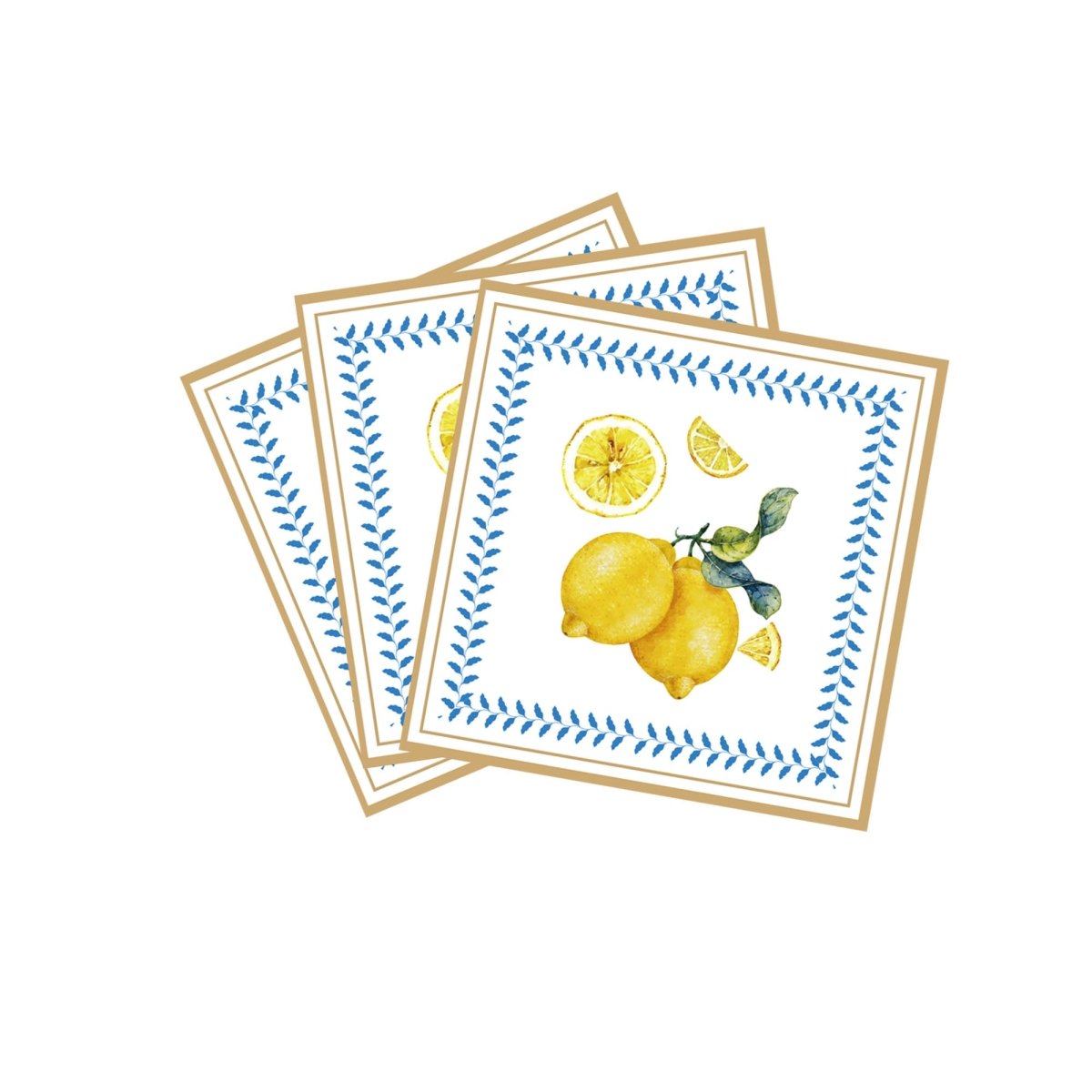 YIWU DAMAI Everyday Entertaining La Dolce Positano Large Lunch Napkins, 16 Count 840482500878