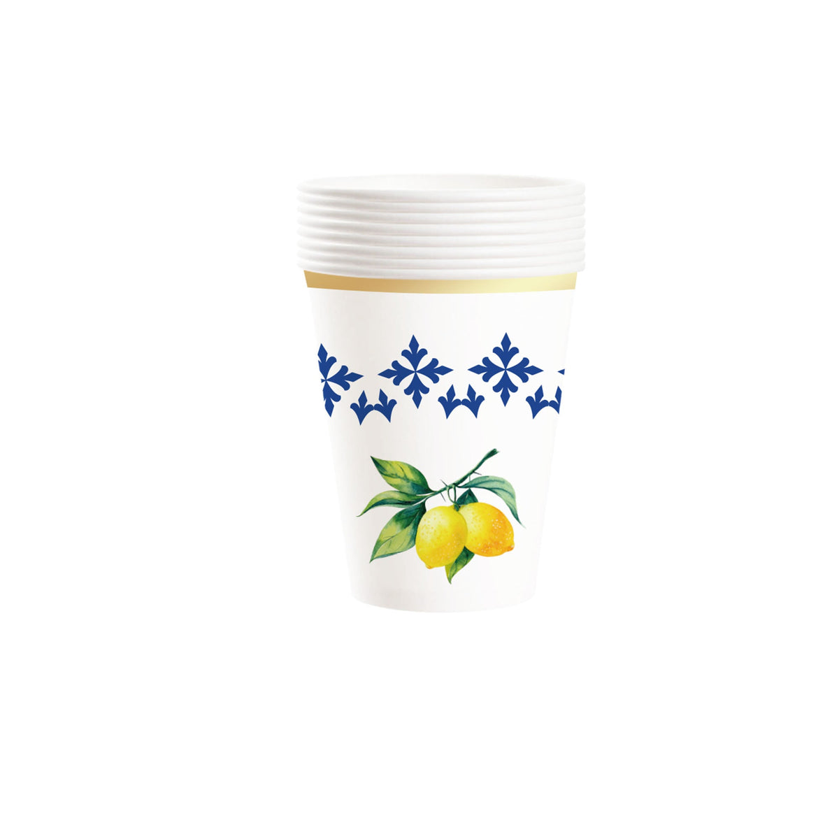 YIWU DAMAI Everyday Entertaining La Dolce Positano Paper Cups, 9 Oz, 8 Count 840482500861