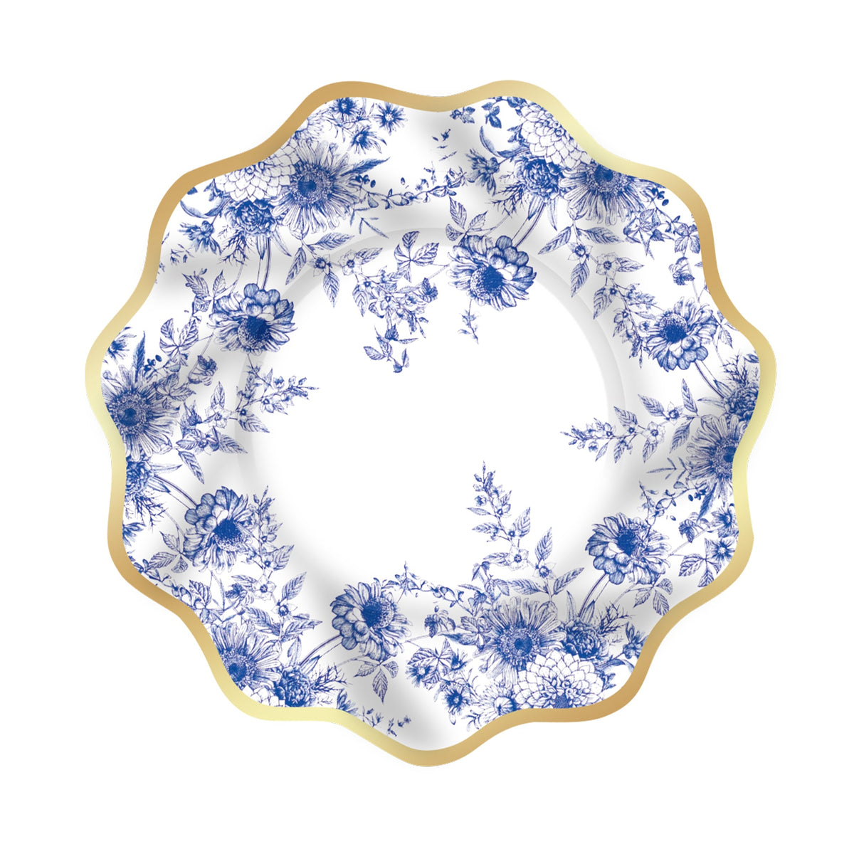 YIWU DAMAI Everyday Entertaining Majestic Flowers Large Lunch Paper Plates, 10 Inches, 8 Count 810120719610