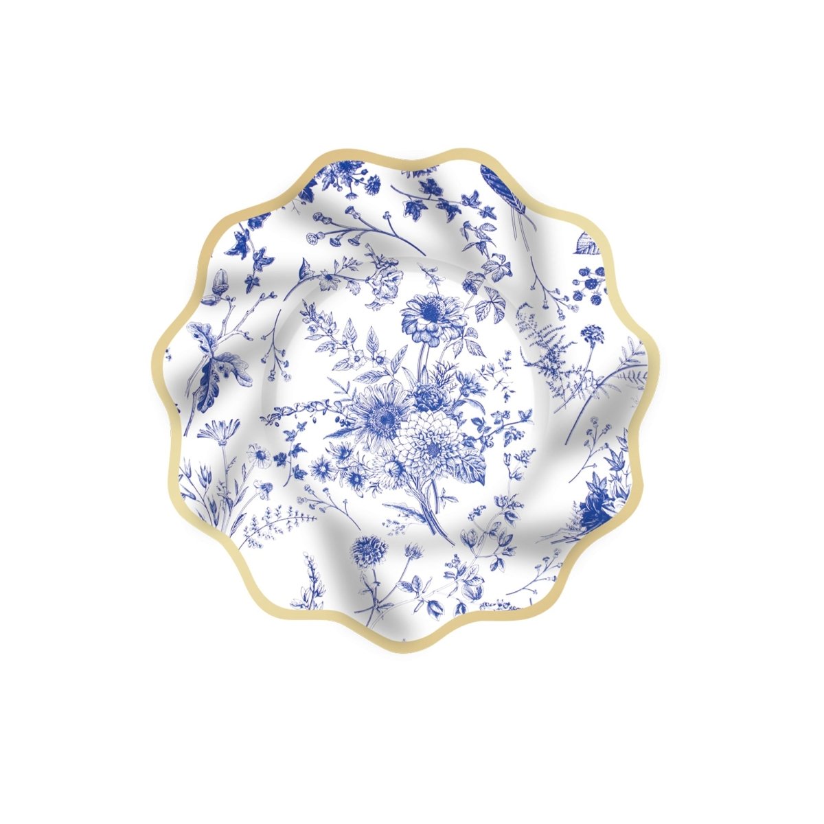 YIWU DAMAI Everyday Entertaining Majestic Flowers Small Dessert Paper Plates, 8 Inches, 8 Count 810120719603