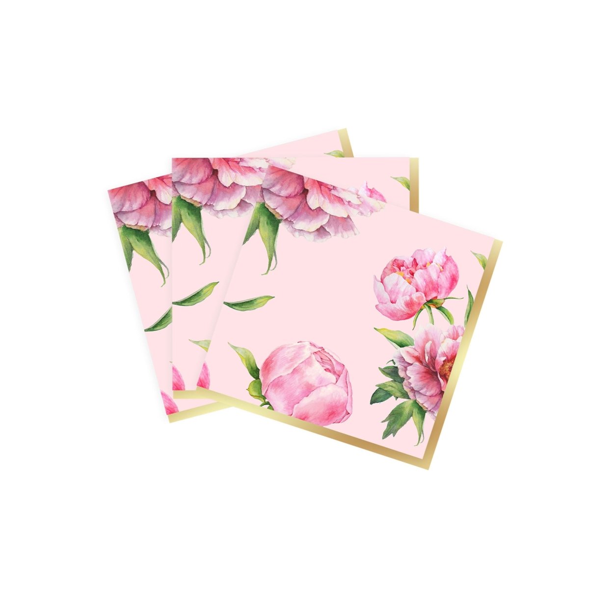 YIWU DAMAI Everyday Entertaining Rosy Elegance Large Lunch Napkins, 16 Count 810120719757