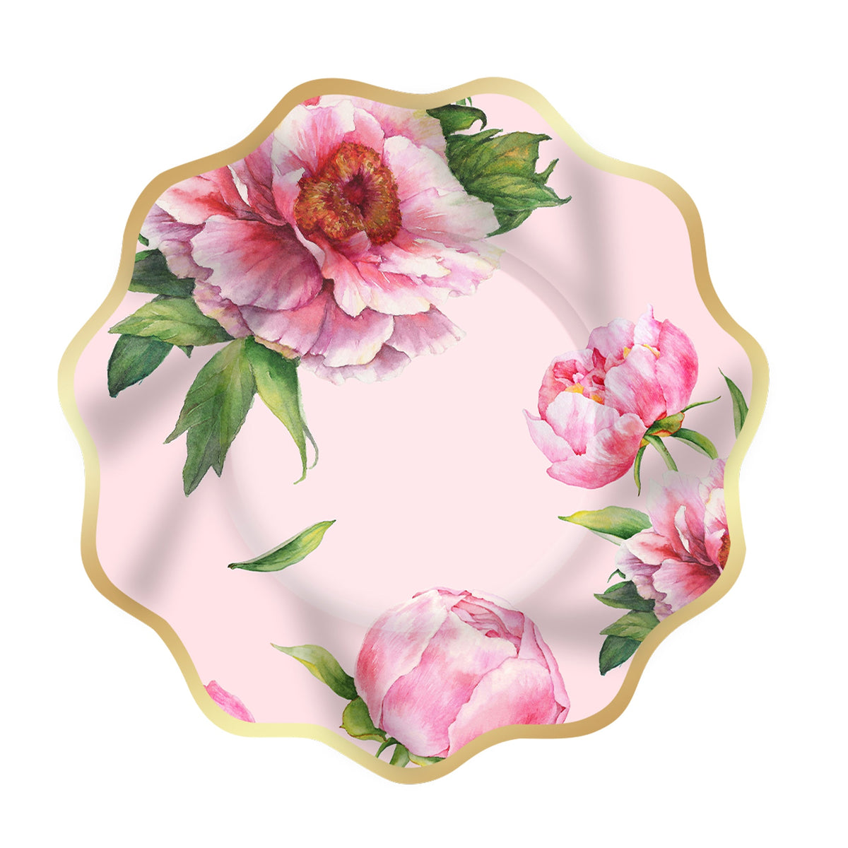 YIWU DAMAI Everyday Entertaining Rosy Elegance Large Lunch Paper Plates, 10 Inches, 8 Count 810120719733