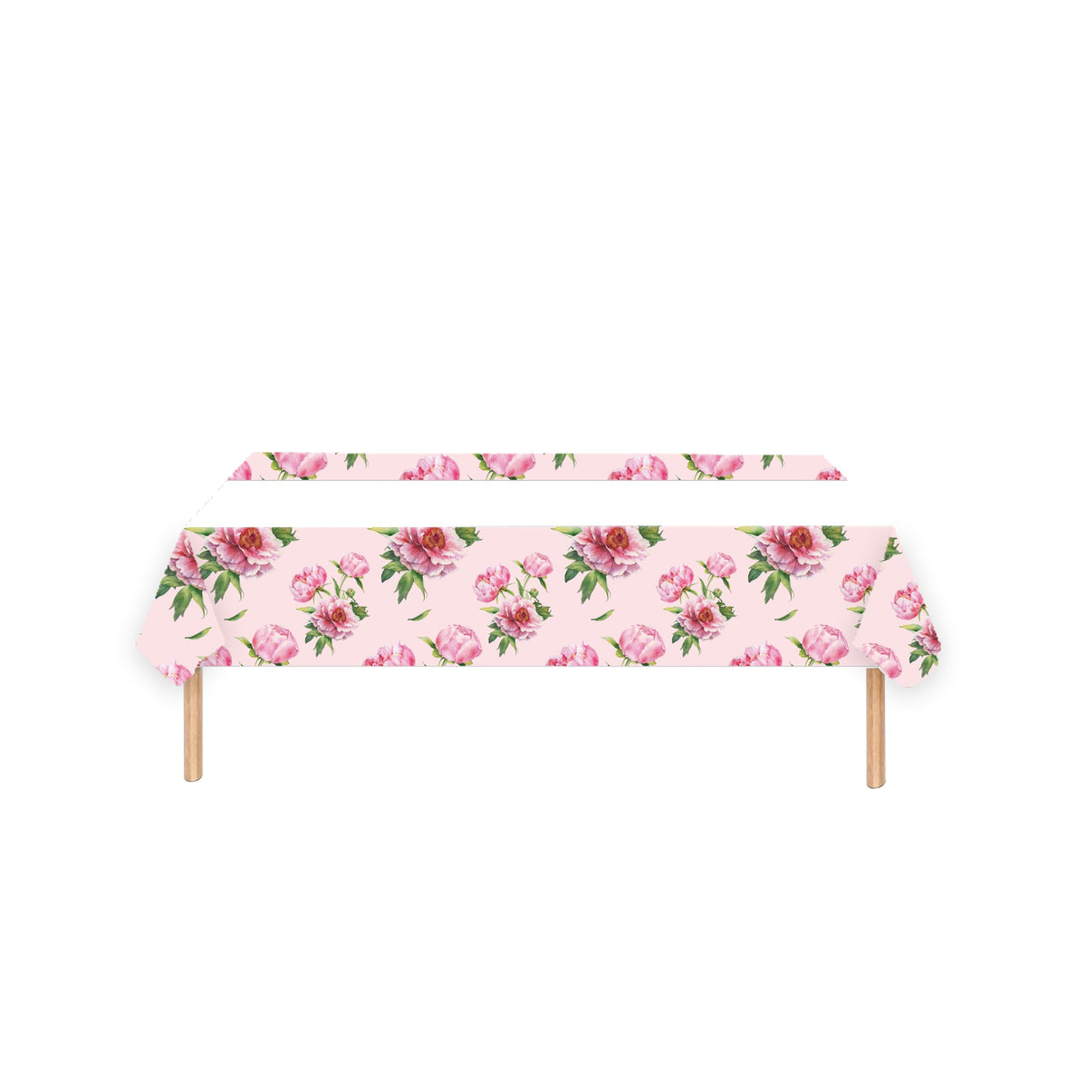 YIWU DAMAI Everyday Entertaining Rosy Elegance Rectangular Paper Table Cover, 47 x 70 Inches, 1 Count 810120719764