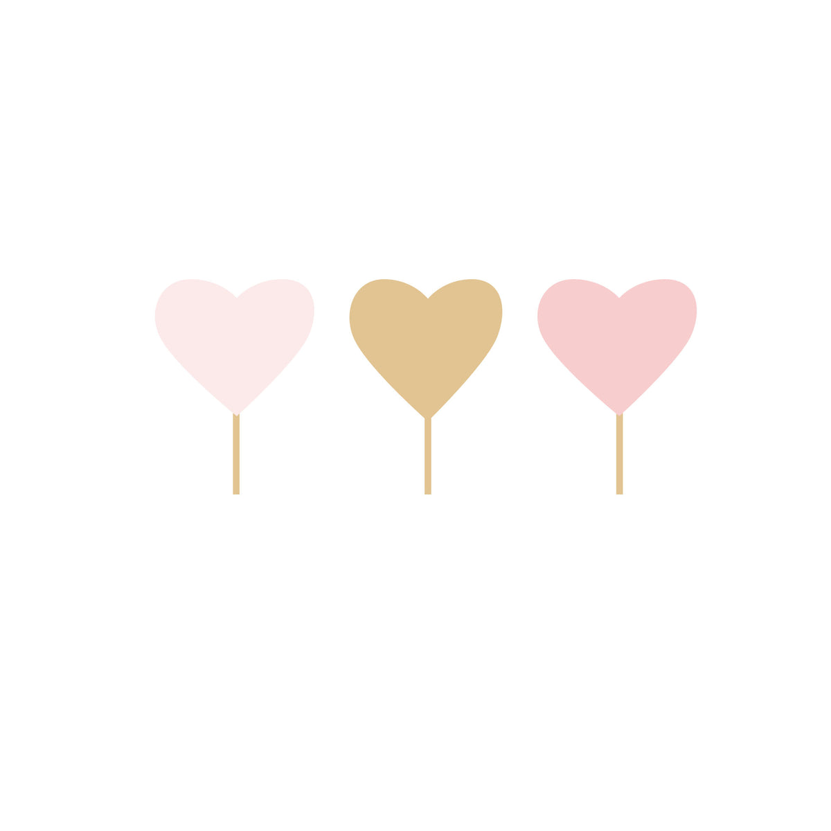 YIWU DAMAI General Birthday Blushing Hearts Cupcake Toppers, 12 Count 810120719597