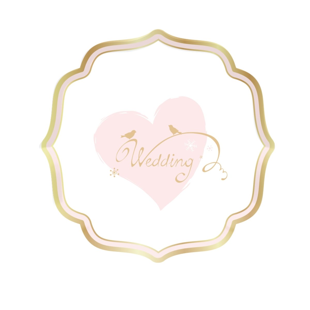 YIWU DAMAI General Birthday Blushing Hearts Large Lunch Paper Plates, 9 Inches, 8 Count 810120719559