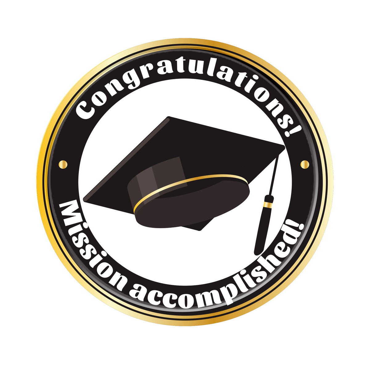 YIWU DAMAI Graduation Graduation Large Round Lunch Paper Plates, English, 9 Inches, 8 Count 840482501837