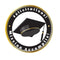 YIWU DAMAI Graduation Graduation Large Round Lunch Paper Plates, French, 9 Inches, 8 Count 840482501318