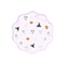 YIWU DAMAI Halloween Frightfully Adorable Large Scalloped Lunch Paper Plates, 8 Inches, 8 Count 840482501257