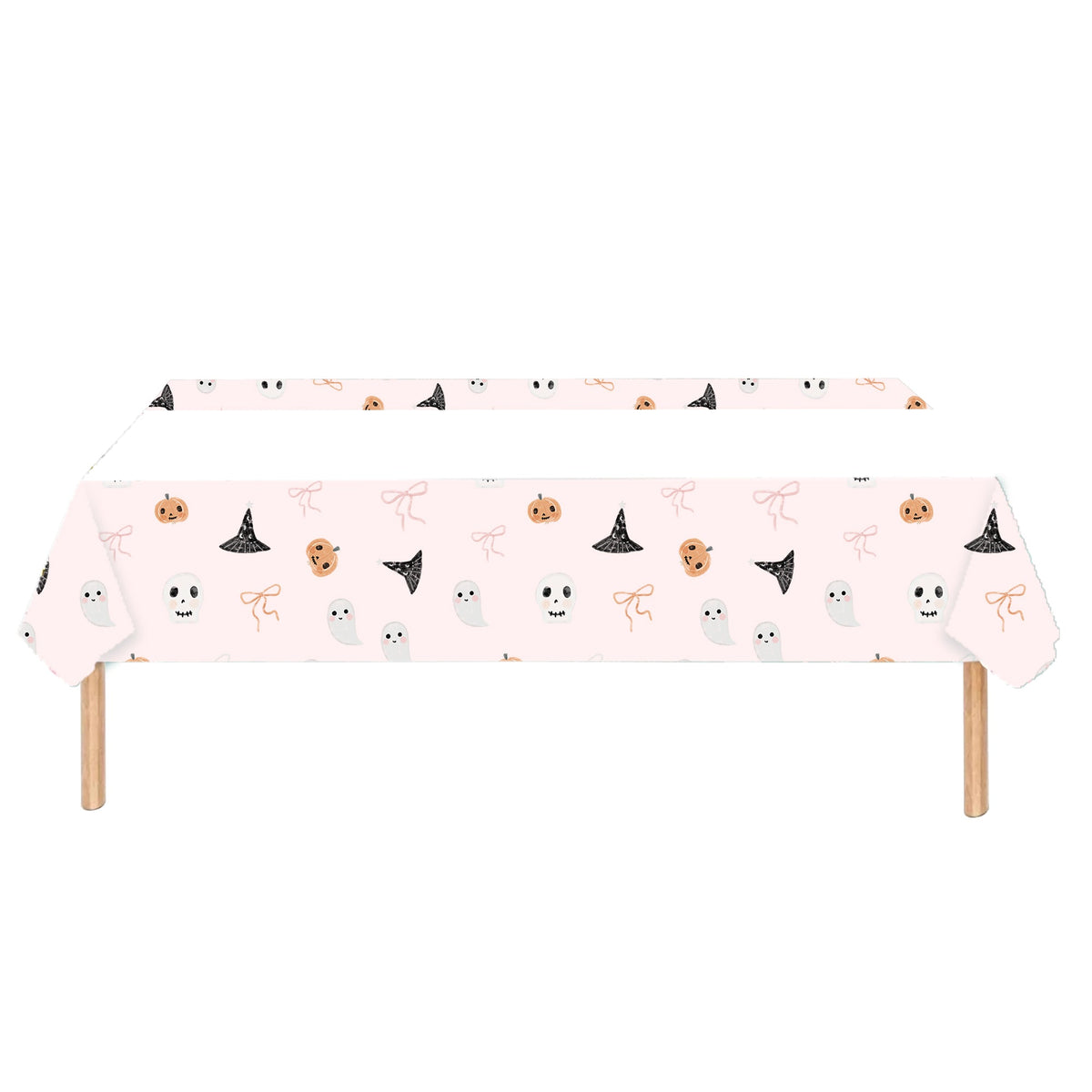 YIWU DAMAI Halloween Frightfully Adorable Rectangular Paper Table Cover, 47 x 70 Inches, 1 Count 840482501295