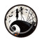 YIWU DAMAI Halloween Nightmare Before Christmas Large Round Lunch Paper Plates, 9 Inches, 8 Count 840482501547