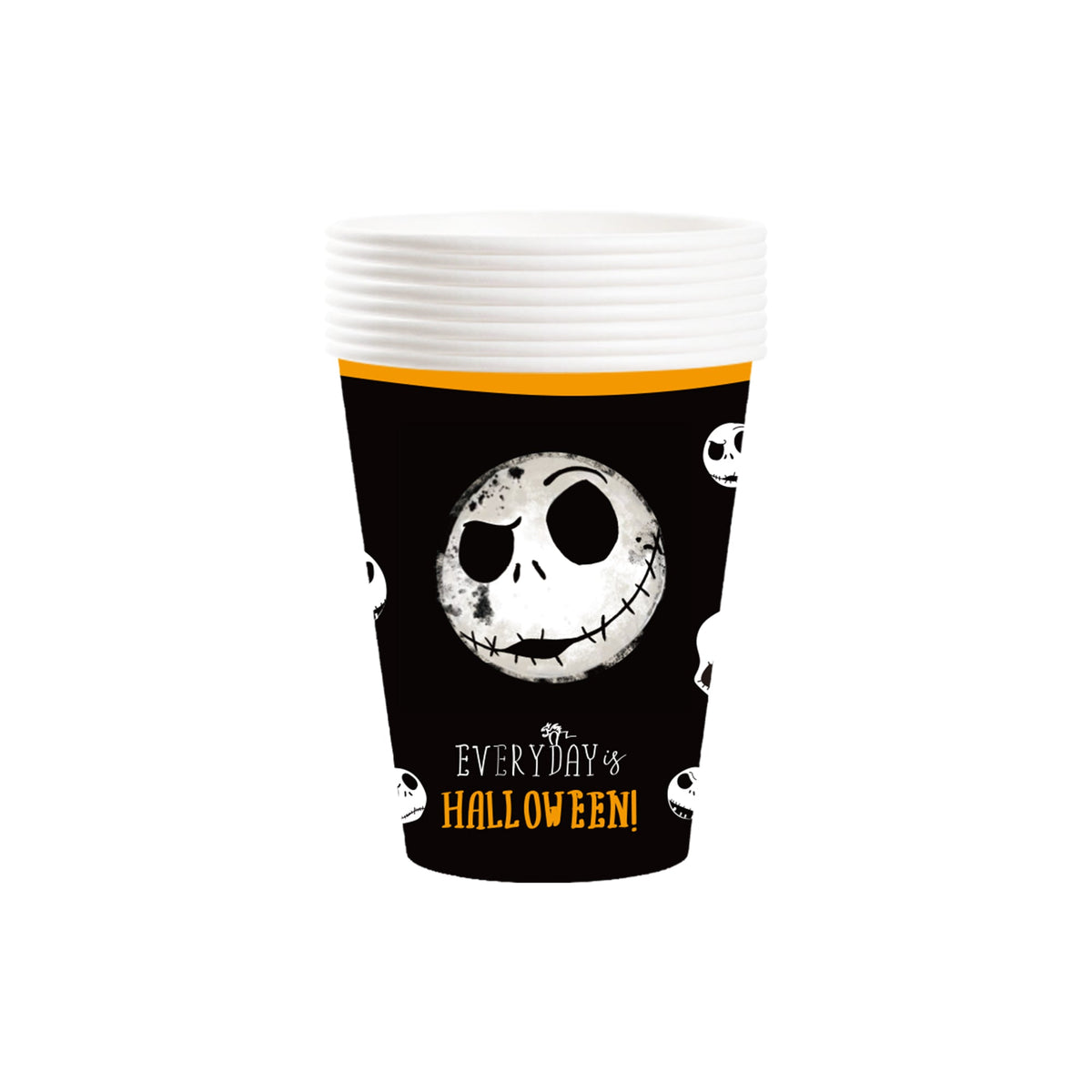 YIWU DAMAI Halloween Nightmare Before Christmas Paper Cups, 9 Oz, 8 Count 840482501554