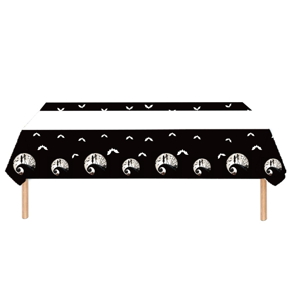 YIWU DAMAI Halloween Nightmare Before Christmas Rectangular Paper Table Cover, 47 x 70 Inches, 1 Count 840482501578