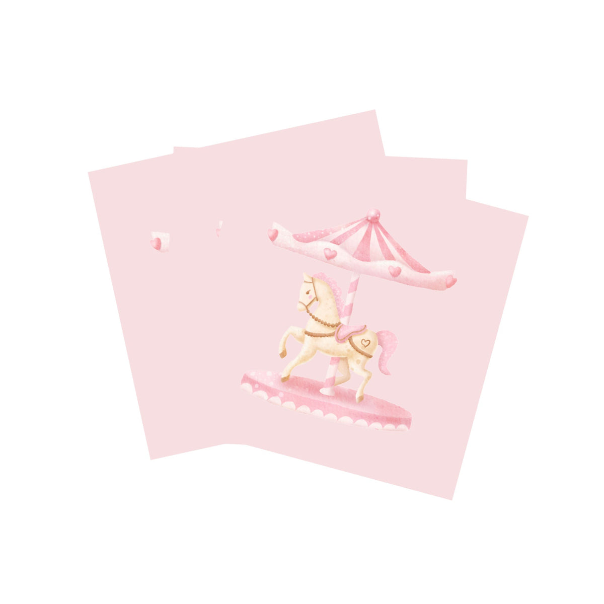 YIWU DAMAI Kids Birthday Dream Carousel Birthday Large Lunch Napkins, 16 Count 840482500083