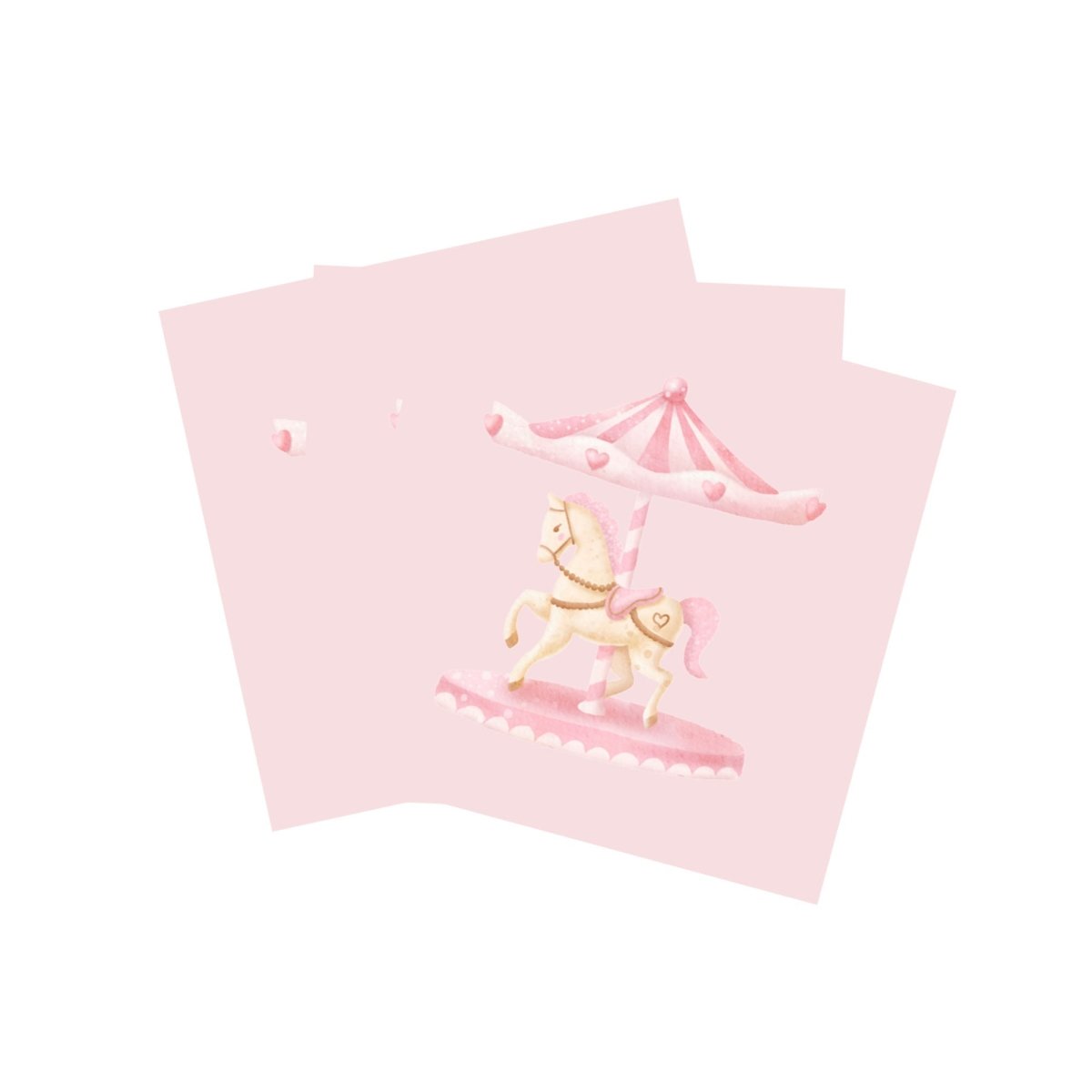 YIWU DAMAI Kids Birthday Dream Carousel Birthday Large Lunch Napkins, 16 Count 840482500083