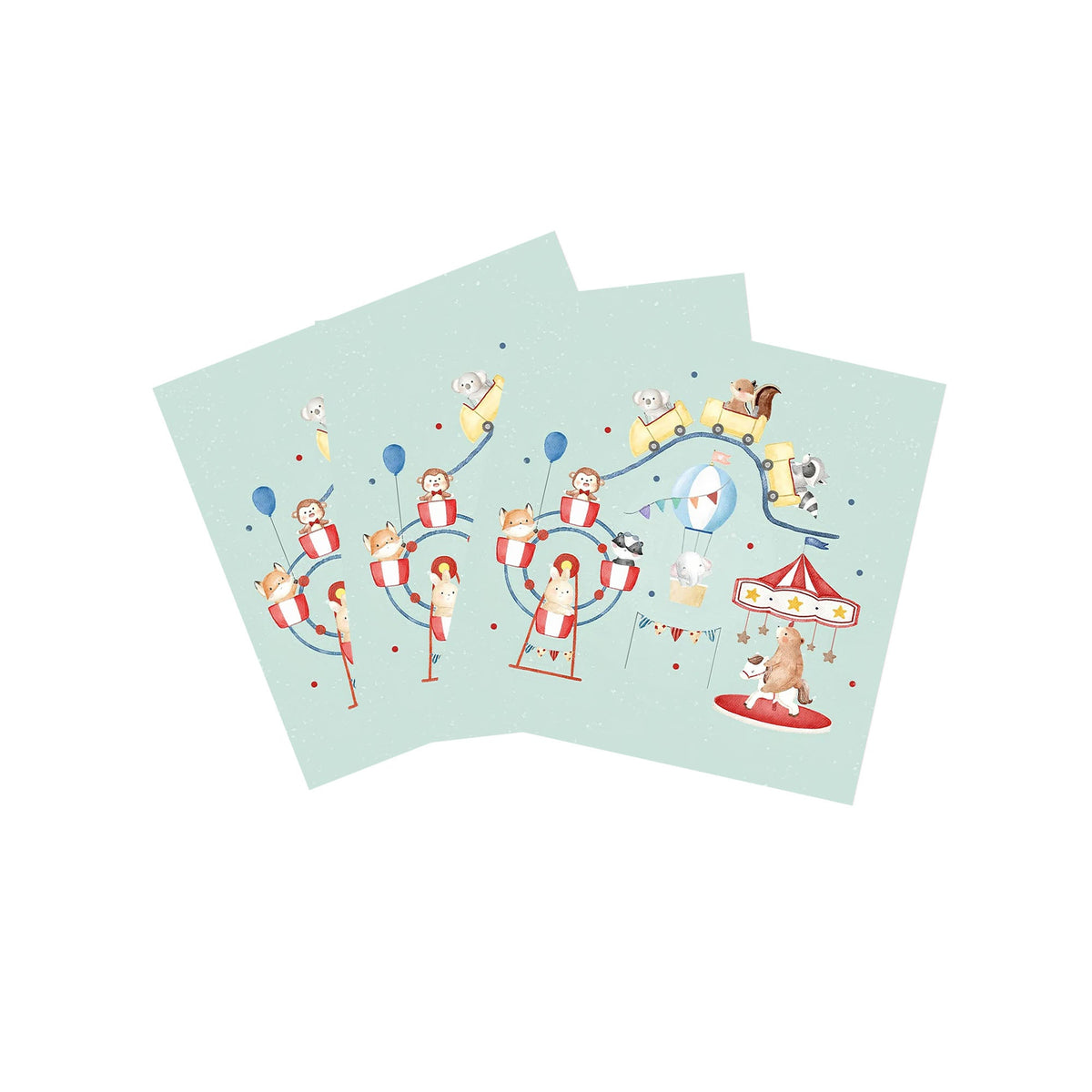 YIWU DAMAI Kids Birthday Enchanted Carousel Birthday Large Lunch Napkins, 16 Count 840482500809