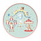 YIWU DAMAI Kids Birthday Enchanted Carousel Birthday Large Round Lunch Paper Plates, 9 Inches, 8 Count 840482500786