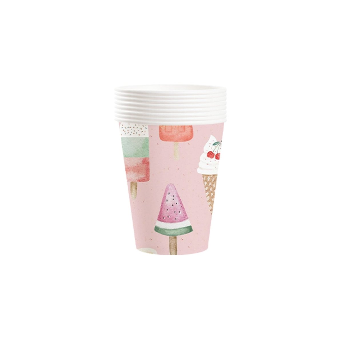 Frosty Delight Birthday Paper Cups, 9 Oz | Party Expert