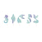 YIWU DAMAI Kids Birthday Mermaid Lagoon Birthday Cupcake Toppers, 12 Count 840482501042