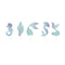 YIWU DAMAI Kids Birthday Mermaid Lagoon Birthday Cupcake Toppers, 12 Count 840482501042