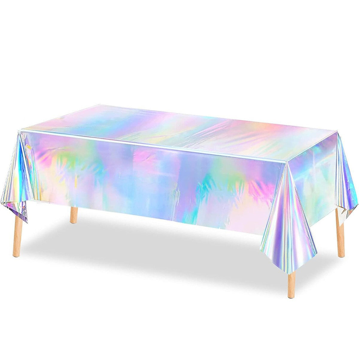 YIWU DAMAI Kids Birthday Mermaid Lagoon Birthday Rectangular Plastic Table Cover, 54 x 108 Inches, 1 Count 840482501035