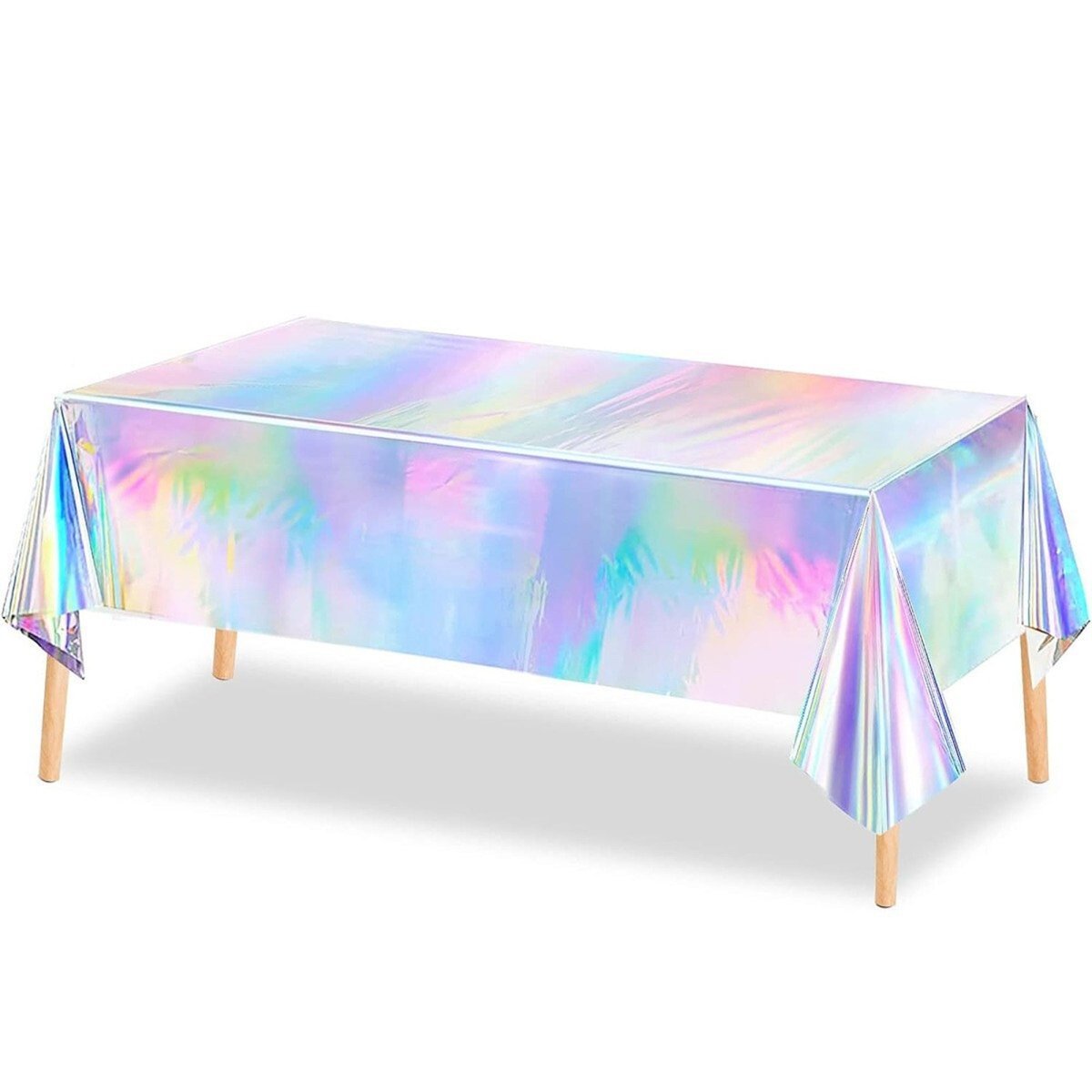 YIWU DAMAI Kids Birthday Mermaid Lagoon Birthday Rectangular Plastic Table Cover, 54 x 108 Inches, 1 Count 840482501035