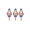 YIWU DAMAI Kids Birthday Rocket Blast Birthday Cupcake Toppers, 12 Count 810120719986