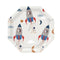 YIWU DAMAI Kids Birthday Rocket Blast Birthday Large Lunch Paper Plates, 9 Inches, 8 Count 810120719948