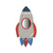 YIWU DAMAI Kids Birthday Rocket Blast Birthday Small Dessert Paper Plates, 8 Inches, 8 Count 810120719931