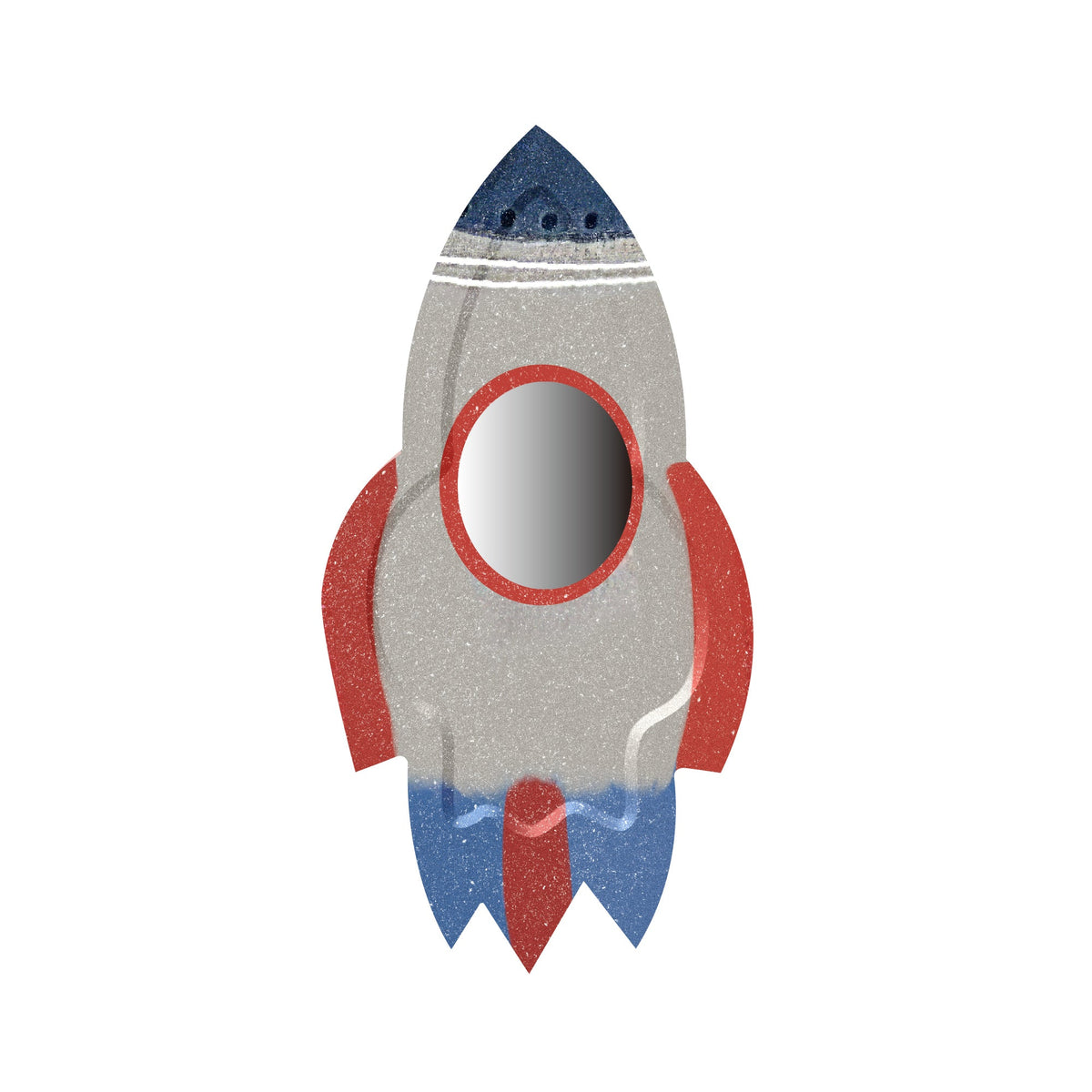 YIWU DAMAI Kids Birthday Rocket Blast Birthday Small Dessert Paper Plates, 8 Inches, 8 Count 810120719931