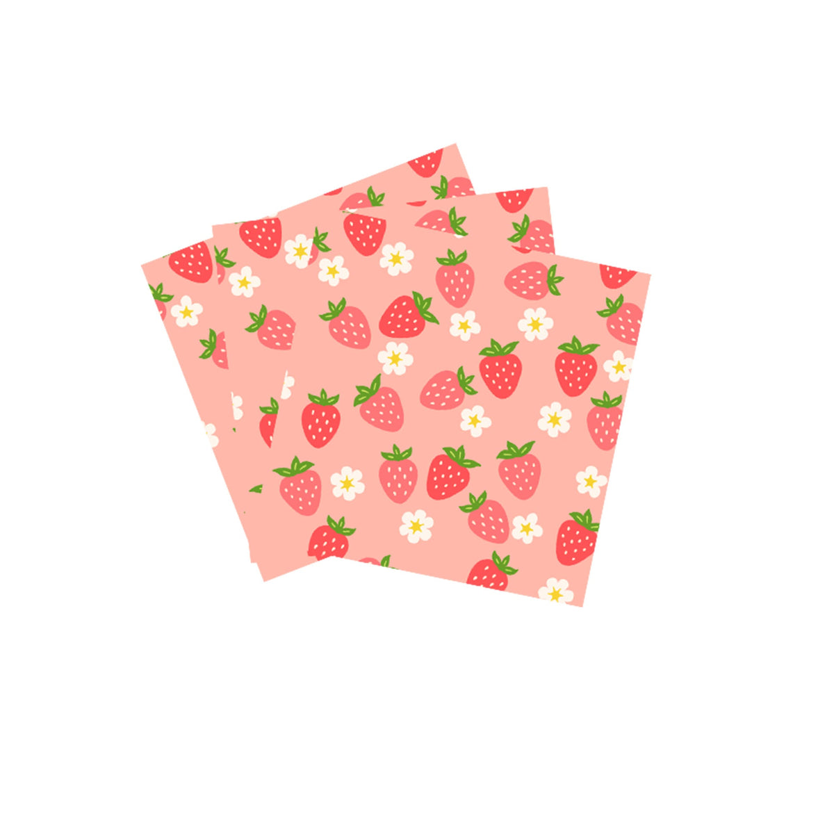 YIWU DAMAI Kids Birthday Strawberry Garden Birthday Large Lunch Napkins, 16 Count 840482500267
