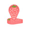 YIWU DAMAI Kids Birthday Strawberry Garden Birthday Large Strawberry Shaped Lunch Paper Plates, 9 Inches, 8 Count 840482500236