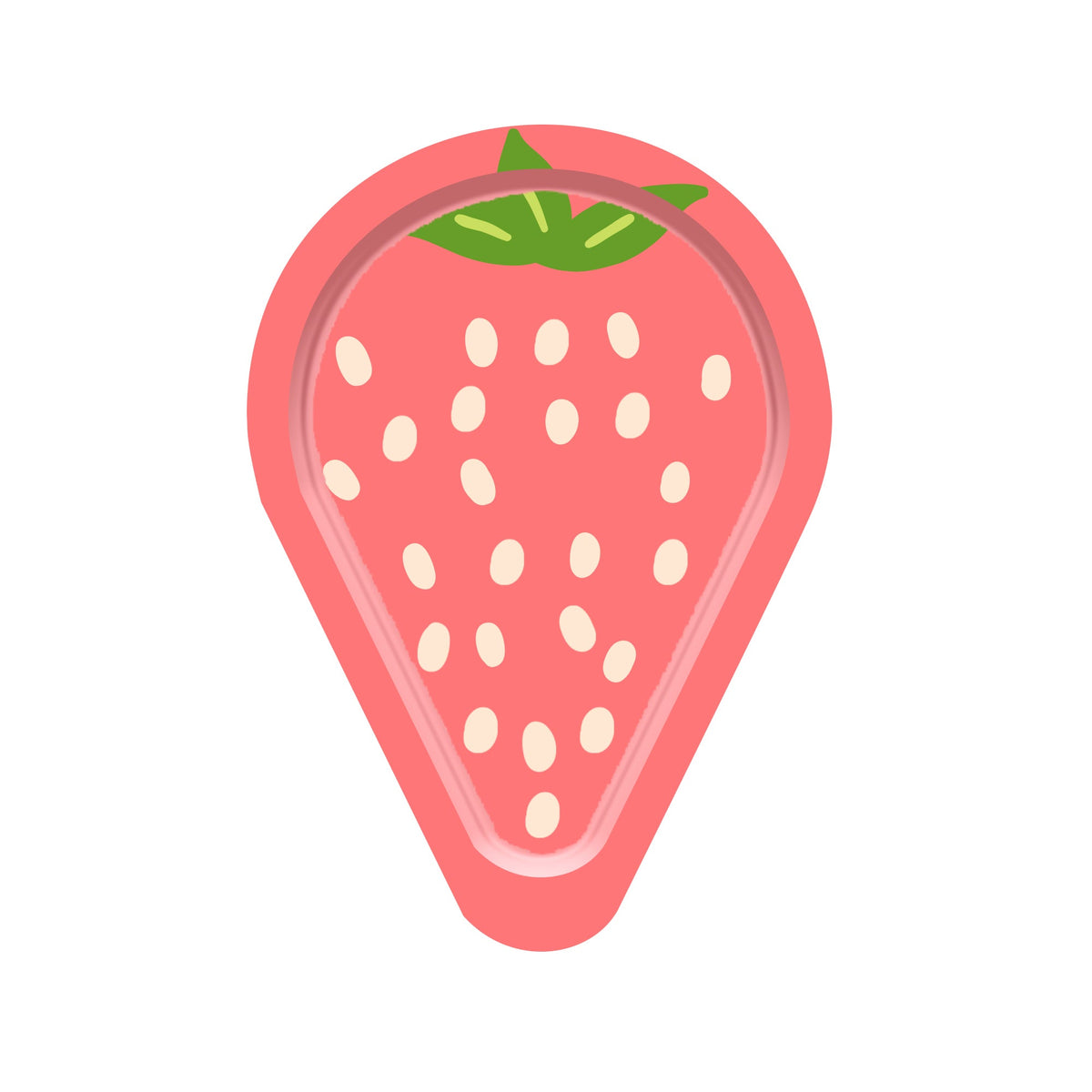 YIWU DAMAI Kids Birthday Strawberry Garden Birthday Large Strawberry Shaped Lunch Paper Plates, 9 Inches, 8 Count 840482500236