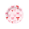 YIWU DAMAI Kids Birthday Sweet Bows Birthday Small Round Dessert Paper Plates, 7 Inches, 8 Count 840482500649