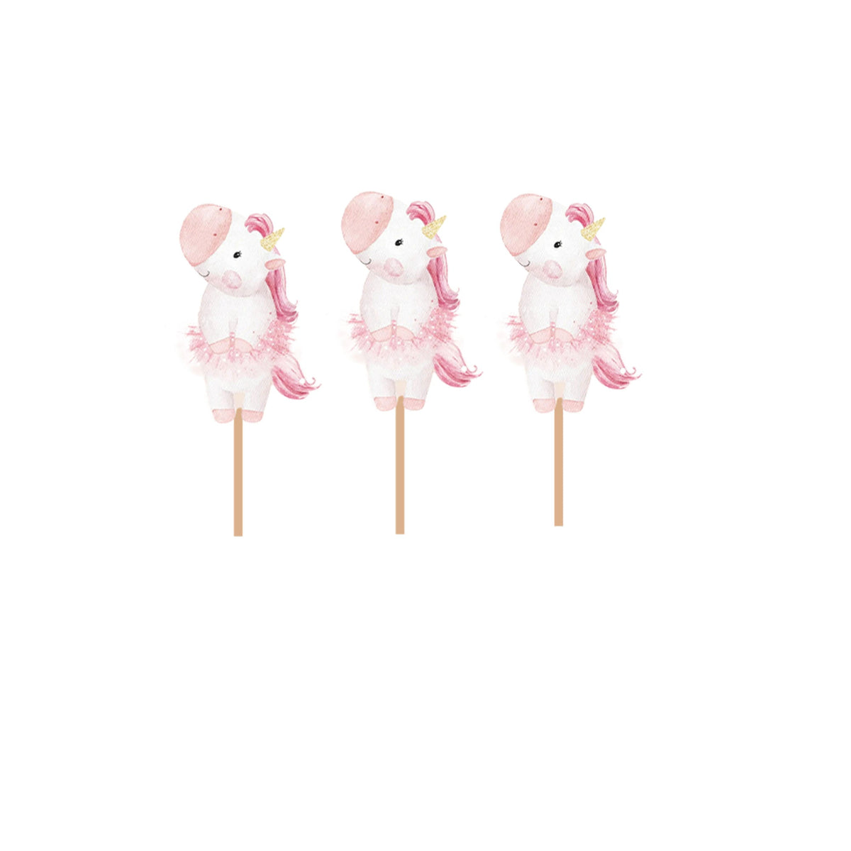 YIWU DAMAI Kids Birthday Unicorn Dreams Birthday Cupcake Toppers, 12 Count 810120719894