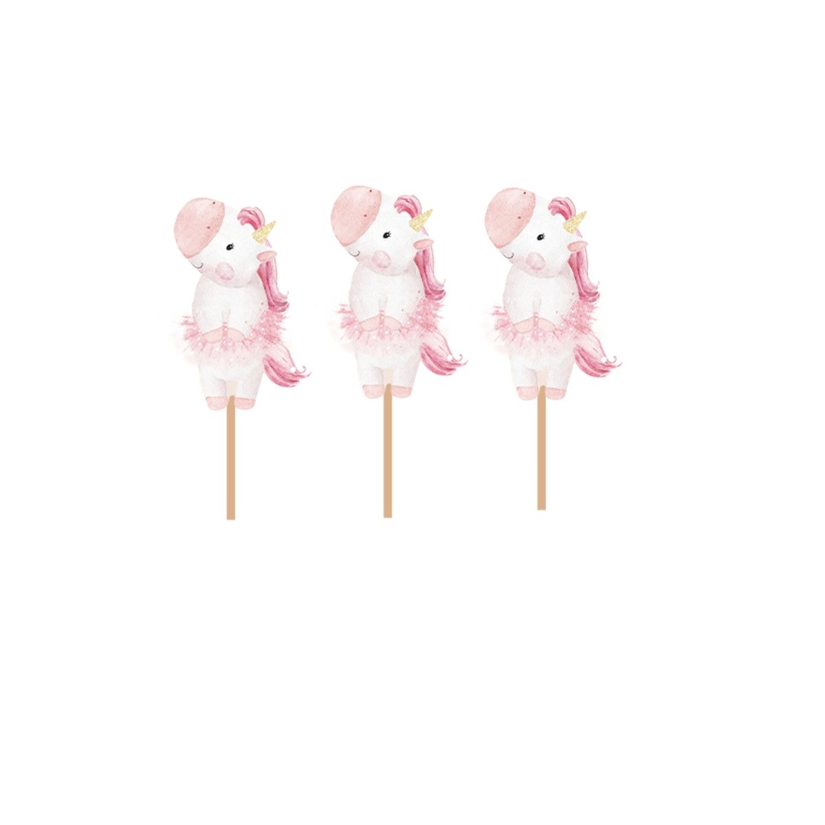 YIWU DAMAI Kids Birthday Unicorn Dreams Birthday Cupcake Toppers, 12 Count 810120719894