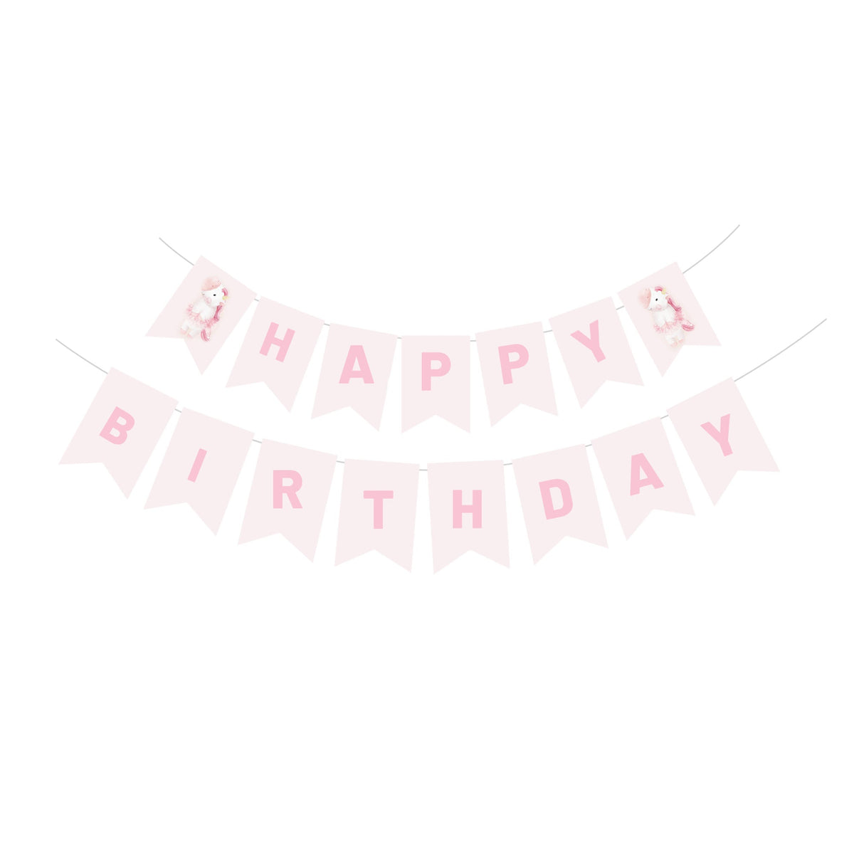 YIWU DAMAI Kids Birthday Unicorn Dreams Happy Birthday Paper Banner, 118 Inches, 1 Count 810120719917