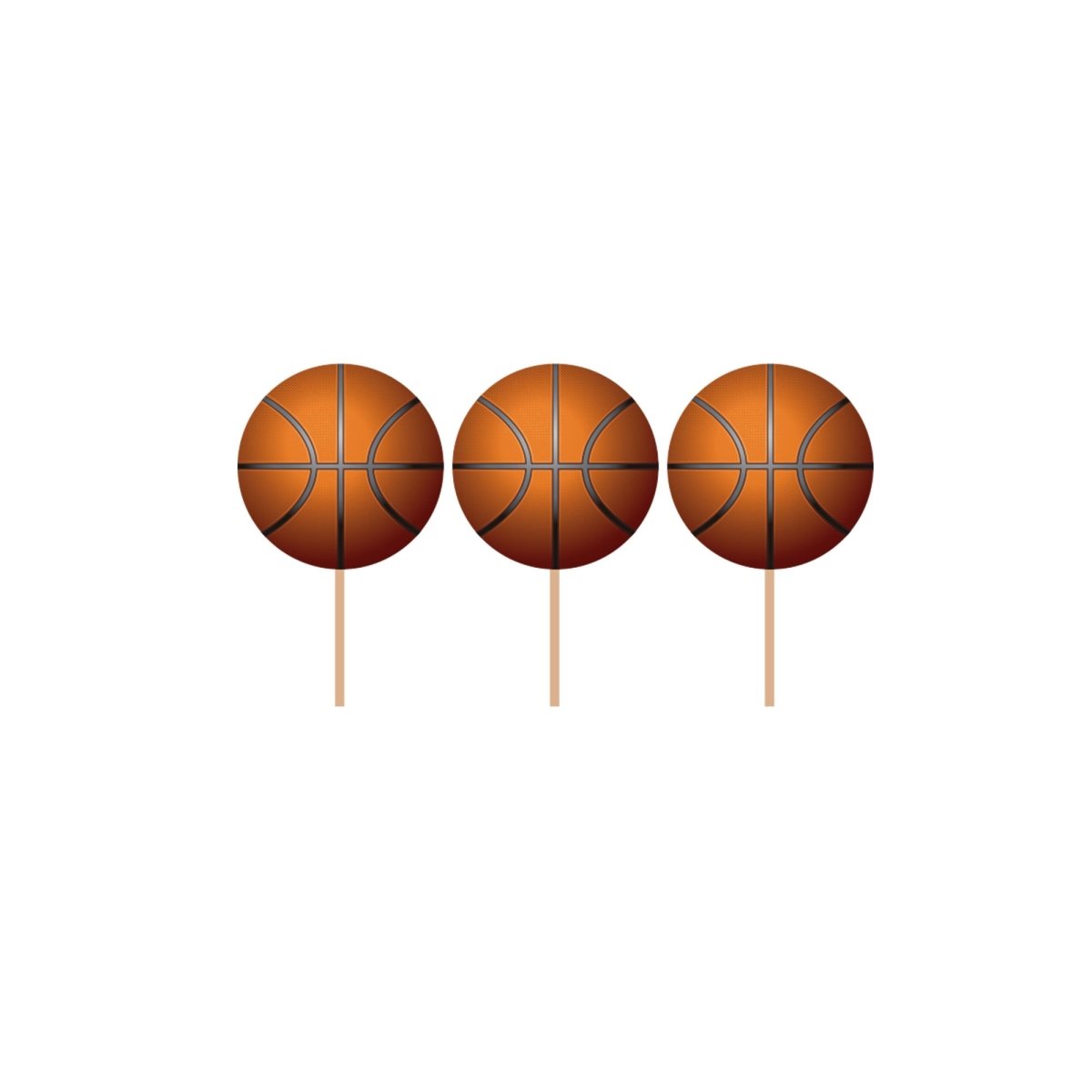 YIWU DAMAI Theme Party Basketball Cupcake Toppers, 12 Count 840482500472