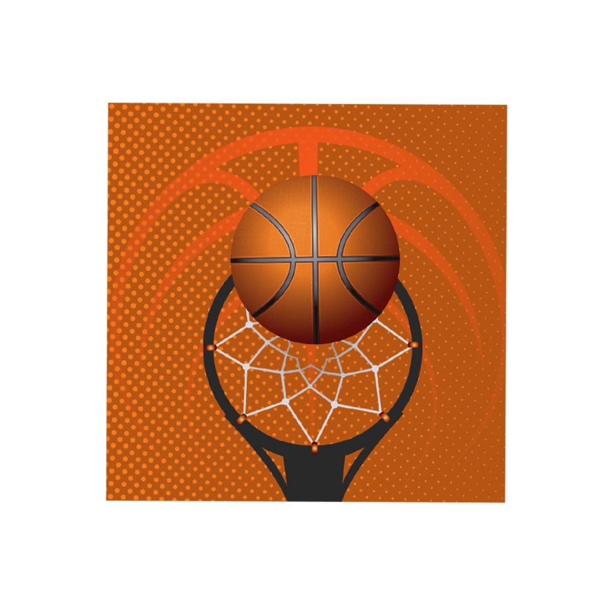 YIWU DAMAI Theme Party Basketball Large Lunch Napkins, 16 Count 840482500441