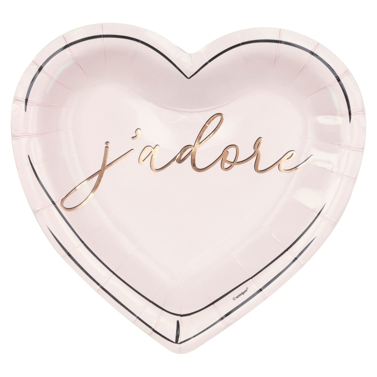 YIWU DAMAI Valentine's Day Cute Valentine Heart Shaped Paper Plates, 8 Inches, 8 Count 011179129003