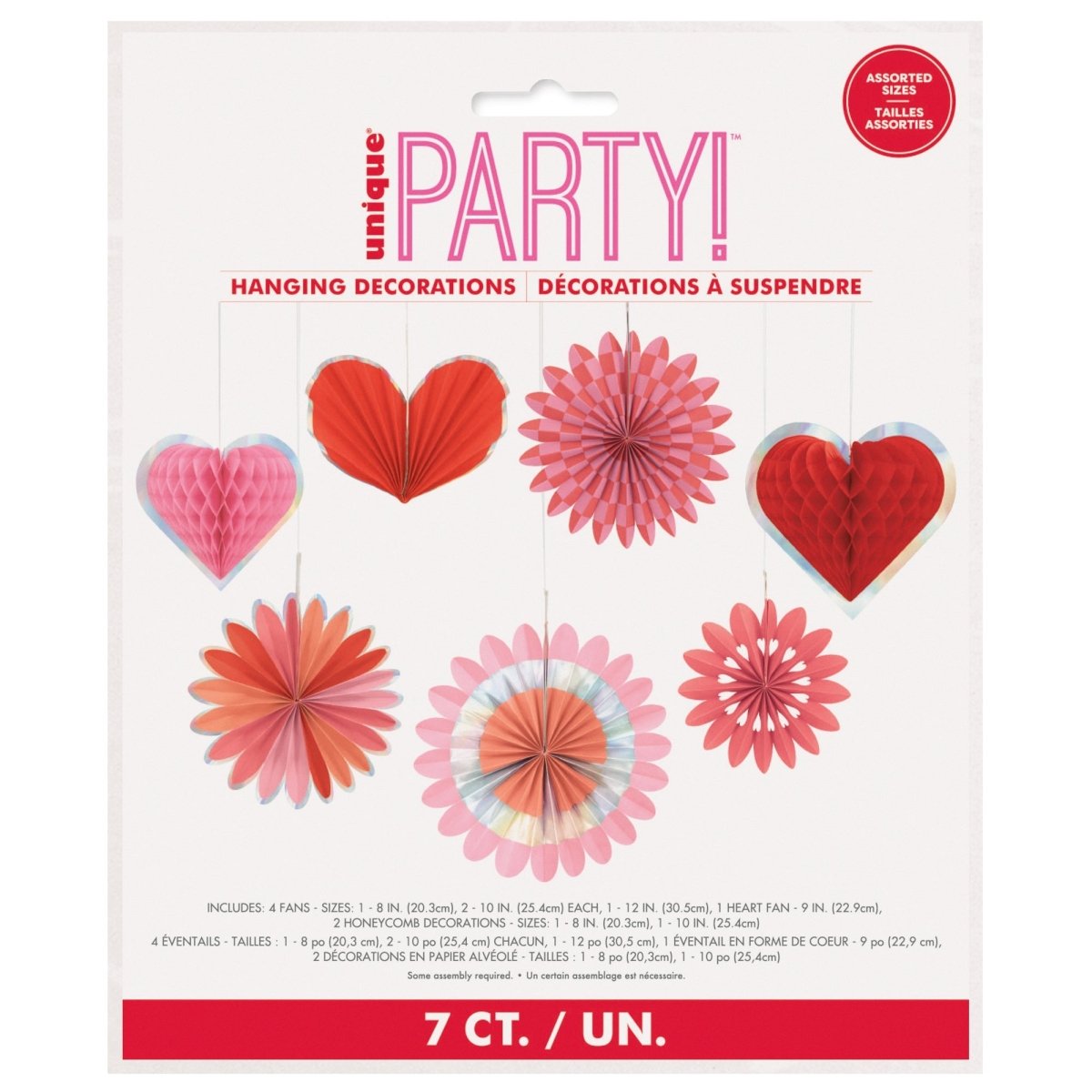 YIWU DAMAI Valentine's Day Retro Love Hanging Decoration Kit, 7 Count 011179128143