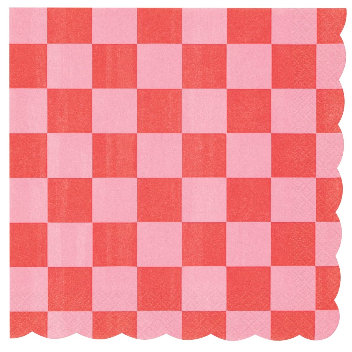 YIWU DAMAI Valentine's Day Retro Love Large Lunch Scalloped Napkins, 16 Count 011179127160