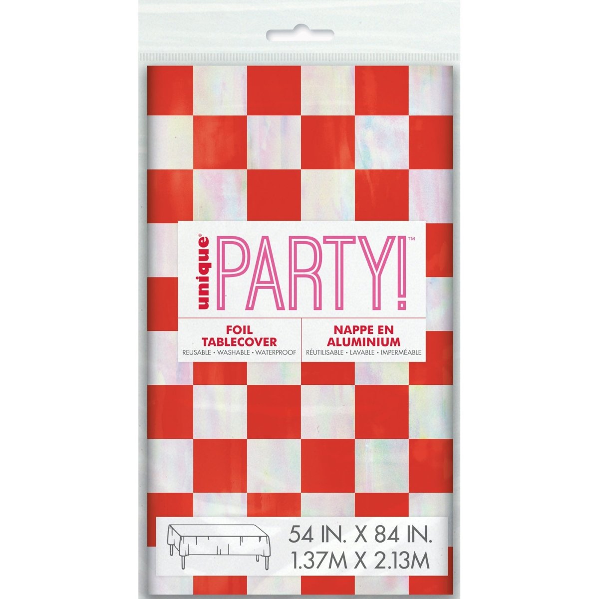 YIWU DAMAI Valentine's Day Retro Love Rectangular Foil Table Cover, 54 x 84 Inches, 1 Count 011179127405