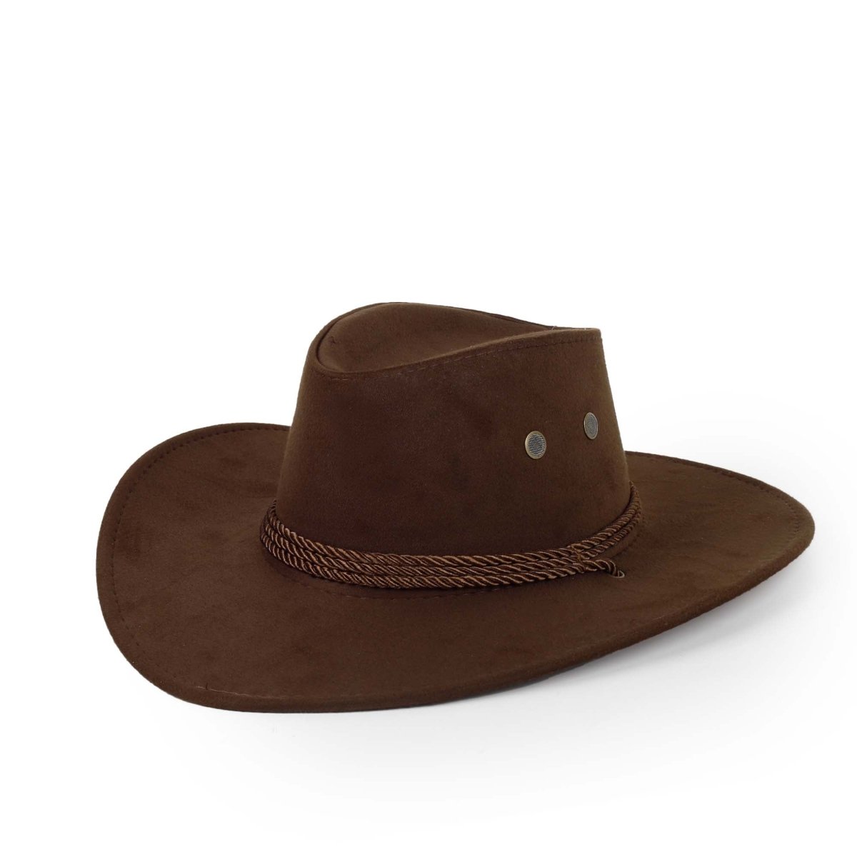 Dark Brown Suede Cowboy Hat for Adults Party Expert