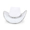 YIWU EVERGROWING CAP LIMITED Costume Accessories Glam Cowgirl Hat for Adults, White and Silver 810120716671