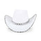 YIWU EVERGROWING CAP LIMITED Costume Accessories Glam Cowgirl Hat for Adults, White and Silver 810120716671