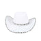 YIWU EVERGROWING CAP LIMITED Costume Accessories Glam Cowgirl Hat for Adults, White and Silver 810120716671