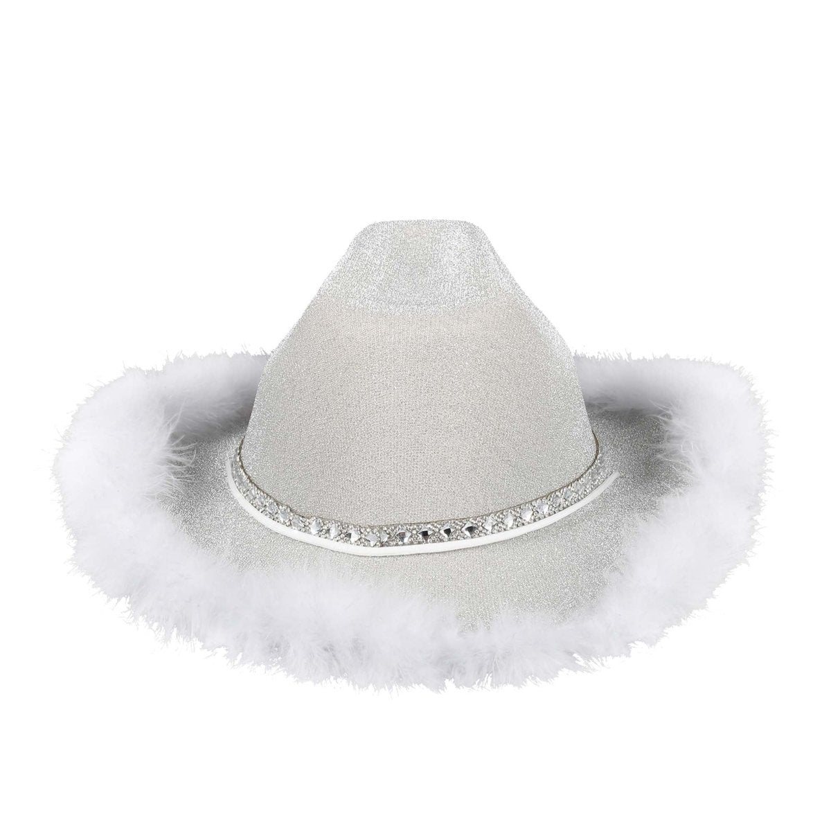 Chapeau Cowboy Avec Plume - Style Western - Pour Fêtes Et Déguisements - Taille Unique Adulte